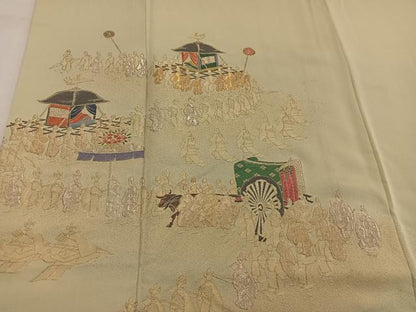 平和屋着物■豪華色留袖　大名行列　金銀糸　正絹　逸品　BAAW6302mz