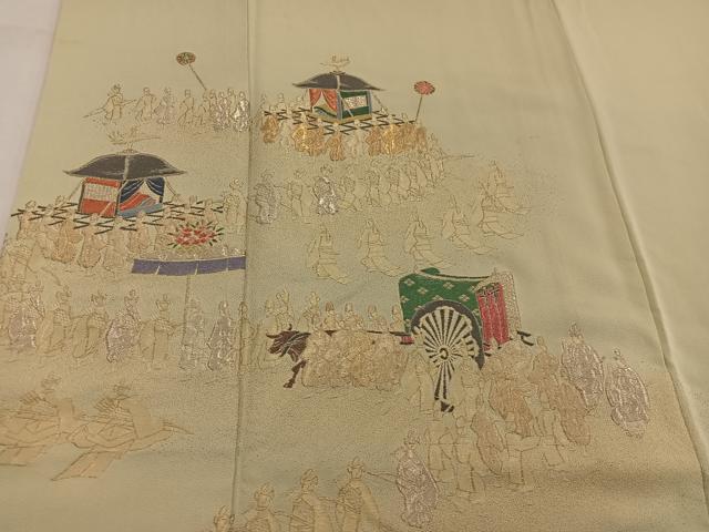 平和屋着物■豪華色留袖　大名行列　金銀糸　正絹　逸品　BAAW6302mz