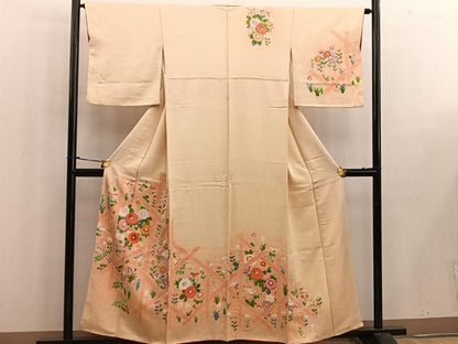 平和屋着物■訪問着　菊花文　正絹　逸品　BAAW6303mz