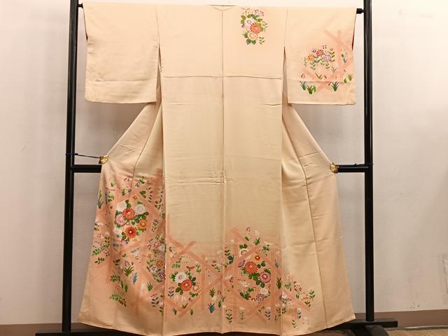 平和屋着物■訪問着　菊花文　正絹　逸品　BAAW6303mz