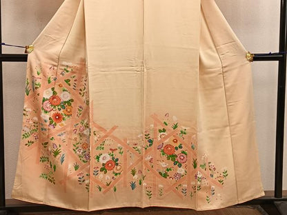 平和屋着物■訪問着　菊花文　正絹　逸品　BAAW6303mz
