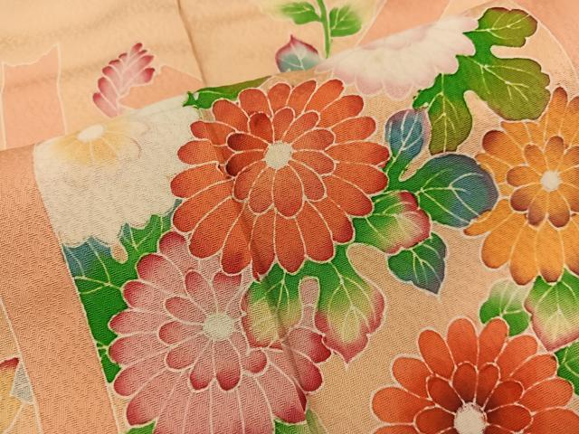 平和屋着物■訪問着　菊花文　正絹　逸品　BAAW6303mz
