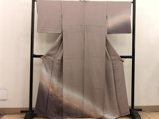 平和屋着物■訪問着 枝花文 地紋起こし 暈し染め 正絹 逸品 BAAW6305mz