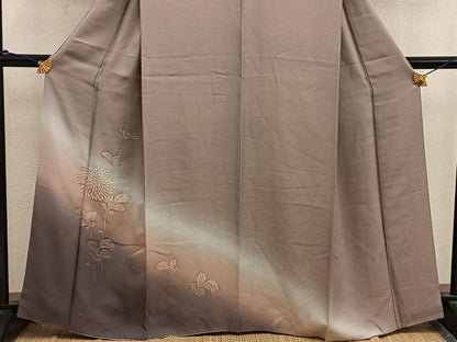 平和屋着物■訪問着 枝花文 地紋起こし 暈し染め 正絹 逸品 BAAW6305mz
