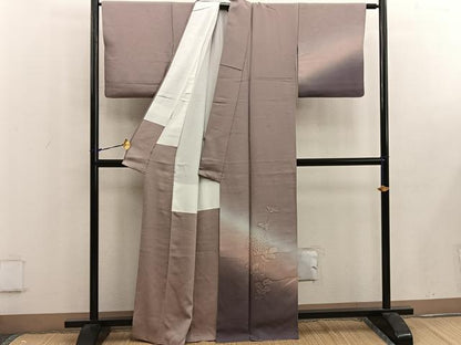 平和屋着物■訪問着 枝花文 地紋起こし 暈し染め 正絹 逸品 BAAW6305mz