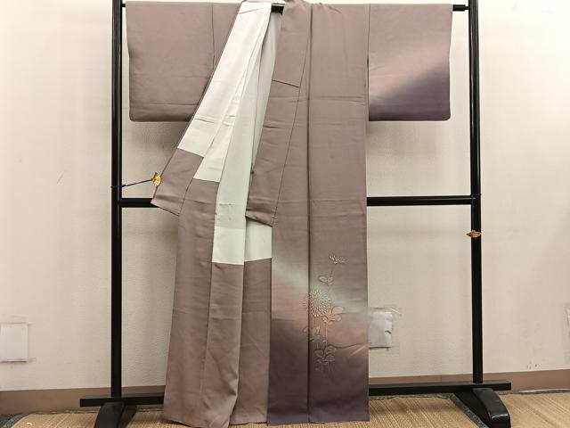 平和屋着物■訪問着 枝花文 地紋起こし 暈し染め 正絹 逸品 BAAW6305mz