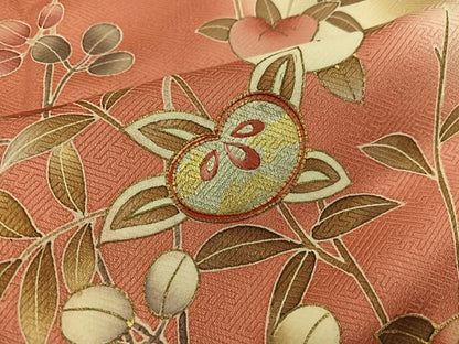 平和屋着物■訪問着 駒刺繍 橘文 暈し染め 金彩 正絹 逸品 BAAW6309mz