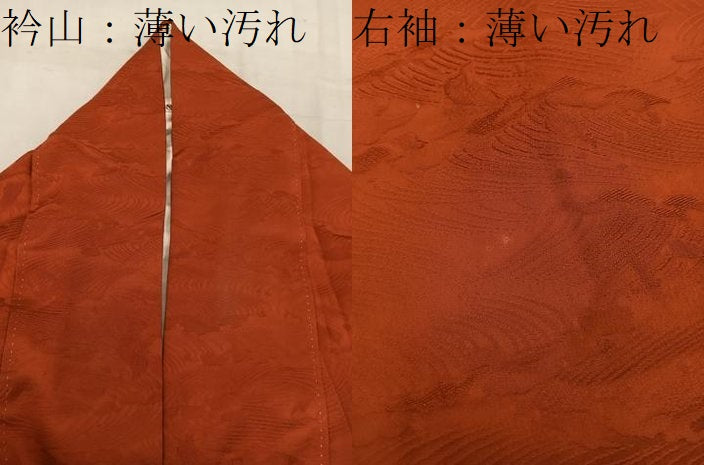 平和屋着物■上質な色無地　弁柄色　正絹　逸品　BAAW6316mz