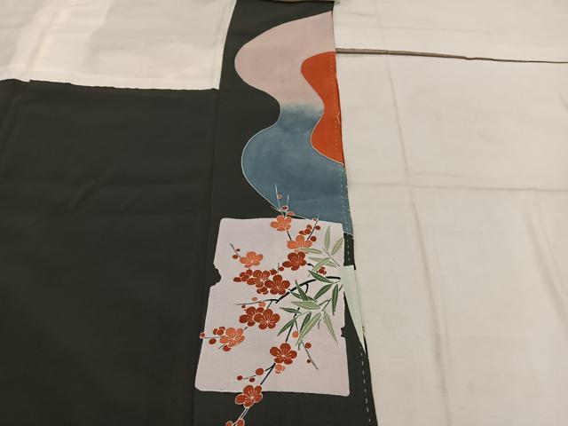 平和屋着物■豪華黒留袖　作家物　休み鳥梅花文　金彩　正絹　逸品　BAAW6320mz