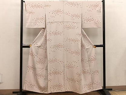 平和屋着物■上質な小紋　舞蝶文　正絹　逸品　BAAW6327mz