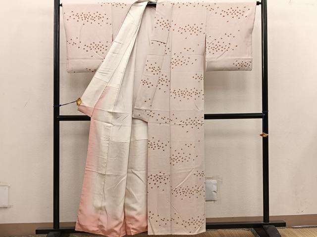平和屋着物■上質な小紋　舞蝶文　正絹　逸品　BAAW6327mz