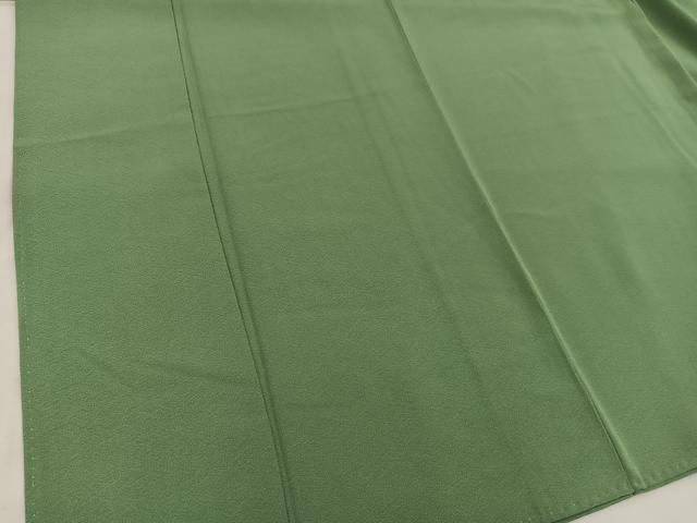 平和屋着物■上質な色無地　老竹色　正絹　逸品　BAAW6329mz