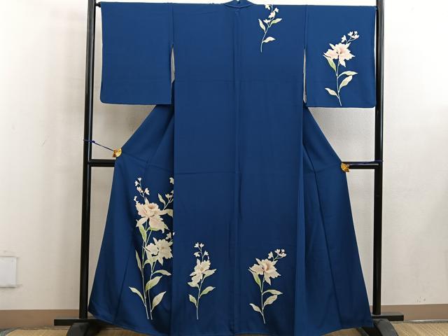 平和屋着物■訪問着　手描き　カトレア　金彩　正絹　逸品　BAAW6340mz