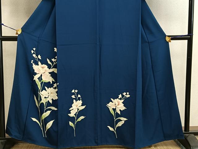 平和屋着物■訪問着　手描き　カトレア　金彩　正絹　逸品　BAAW6340mz
