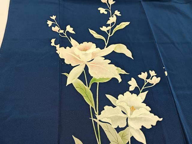 平和屋着物■訪問着　手描き　カトレア　金彩　正絹　逸品　BAAW6340mz
