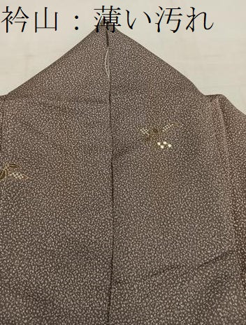 平和屋着物■上質な小紋　草葉文　金彩　正絹　逸品　BAAW6343mz
