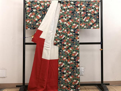 平和屋着物■上質な小紋　菊花文　正絹　逸品　BAAW6347mz