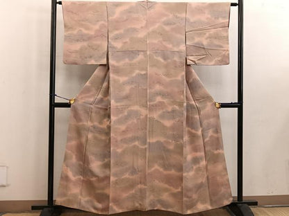 平和屋着物■上質な小紋　雲重ね文　正絹　逸品　BAAW6353mz