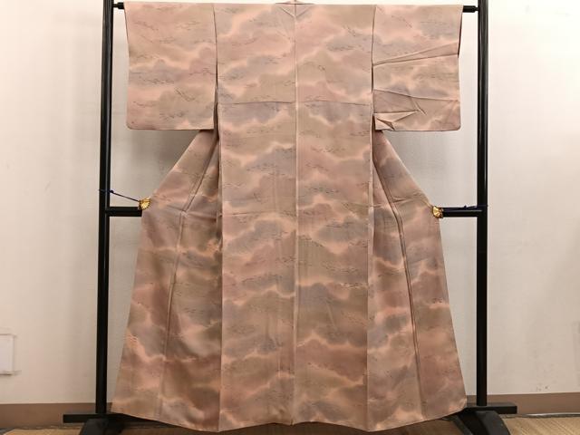 平和屋着物■上質な小紋　雲重ね文　正絹　逸品　BAAW6353mz