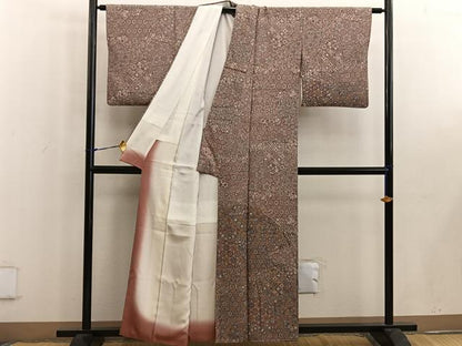平和屋着物■訪問着　切嵌更紗花丸文　正絹　逸品　BAAW6354mz