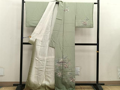 平和屋着物■訪問着 友禅 風景花文 正絹 逸品 BAAW6369mz