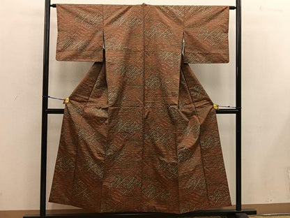 平和屋着物■本場大島紬 7マルキ 幾何学文様 正絹 逸品 BAAW6385mz