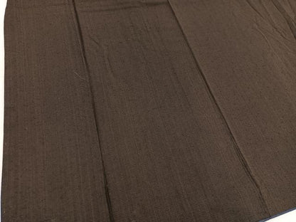 平和屋着物■男性 紬 アンサンブル 栗色 正絹 逸品 BAAW6397mz