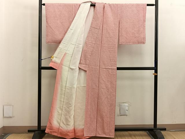 平和屋着物■大変加工の良い総絞り小紋 正絹 逸品 BAAW6401mz