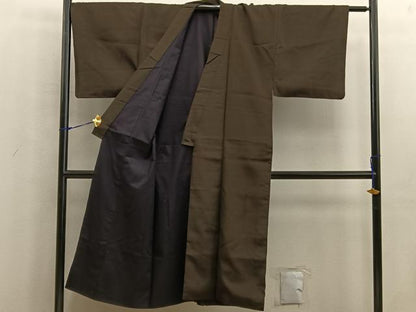 平和屋着物■男性　紬　縞　正絹　逸品　BAAW6407mz