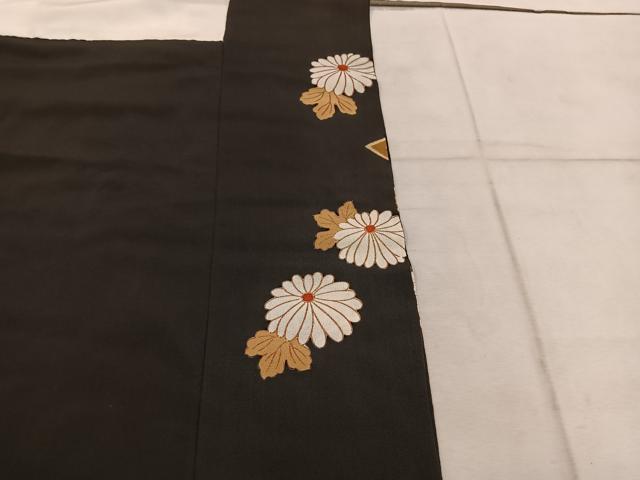 平和屋着物■豪華黒留袖 刺繍 鳳凰松皮菱花文 金彩 正絹 逸品 BAAW6412mz