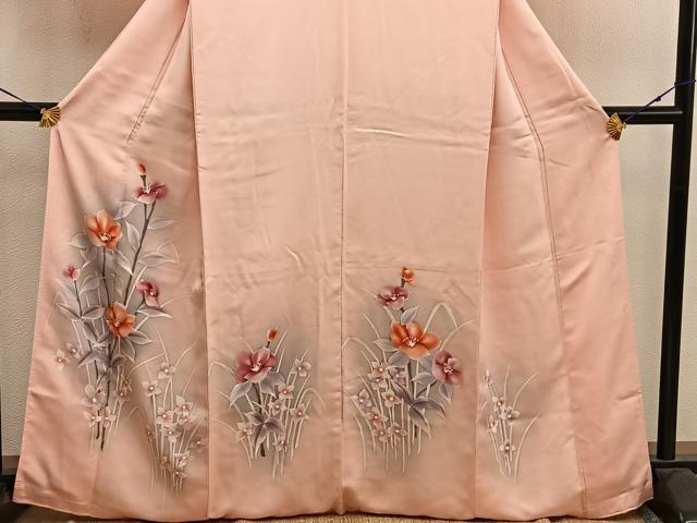 平和屋着物■訪問着 手描き 枝花文 暈し染め 正絹 逸品 BAAW6416mz