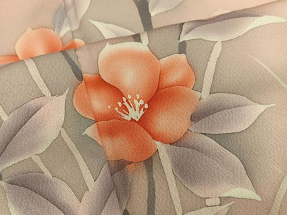 平和屋着物■訪問着 手描き 枝花文 暈し染め 正絹 逸品 BAAW6416mz