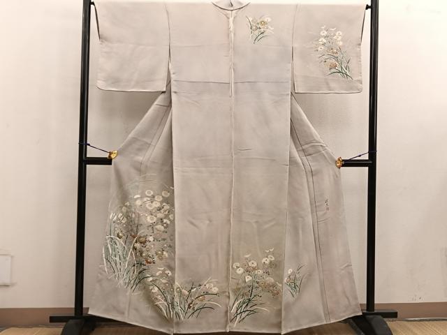 平和屋着物■訪問着 作家物 菊花文 正絹 逸品 BAAW6419mz