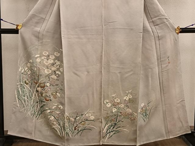 平和屋着物■訪問着 作家物 菊花文 正絹 逸品 BAAW6419mz