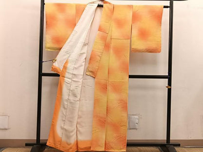 平和屋着物■上質な小紋 立波地紋 暈し染め 正絹 逸品 BAAW6422mz