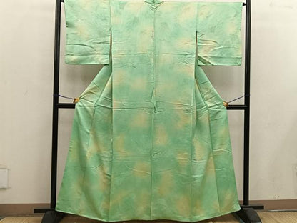 平和屋着物■上質な小紋　草葉地紋　暈し染め　正絹　逸品　BAAW6432mz