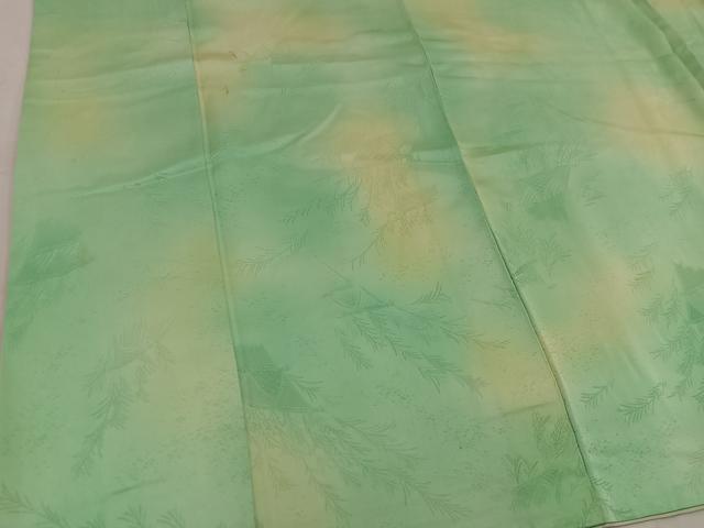 平和屋着物■上質な小紋　草葉地紋　暈し染め　正絹　逸品　BAAW6432mz