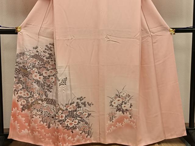 平和屋着物■訪問着 菊花文 暈し染め 金彩 正絹 逸品 BAAW6440mz