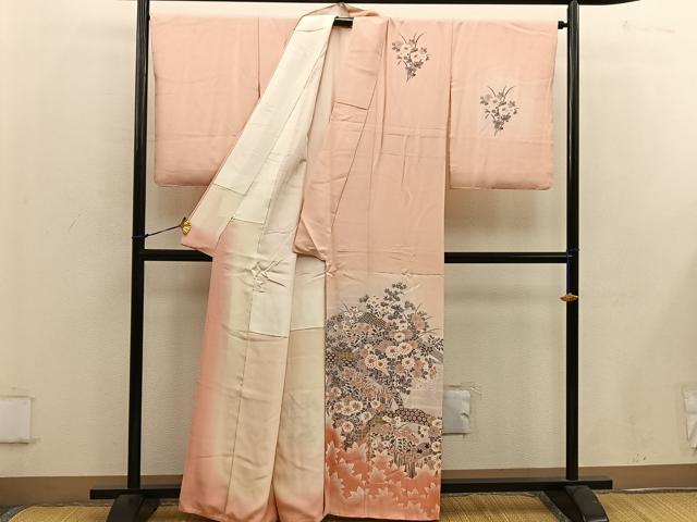 平和屋着物■訪問着 菊花文 暈し染め 金彩 正絹 逸品 BAAW6440mz