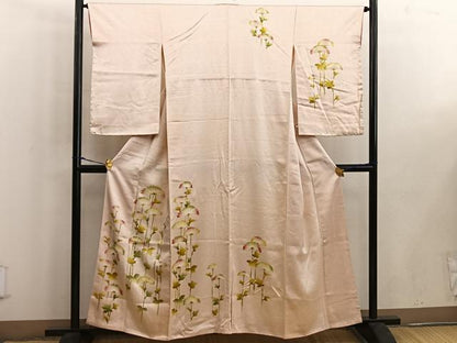 平和屋着物■訪問着 駒刺繍 枝葉文 正絹 逸品 BAAW6442mz