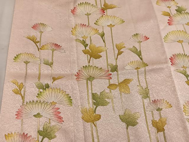 平和屋着物■訪問着 駒刺繍 枝葉文 正絹 逸品 BAAW6442mz