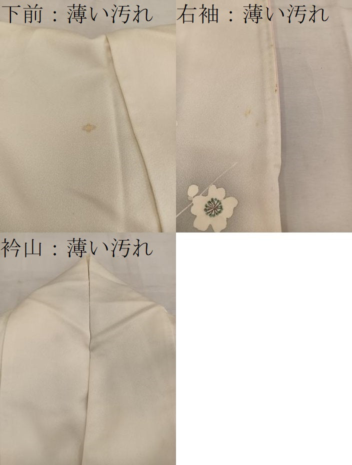 平和屋着物■訪問着 手描き 枝花文 暈し染め 正絹 逸品 BAAW6443mz