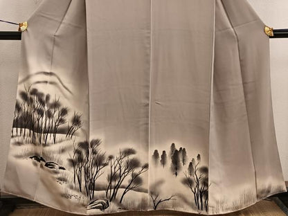 平和屋着物■訪問着 手描き 正絹 逸品 BAAW6447mz