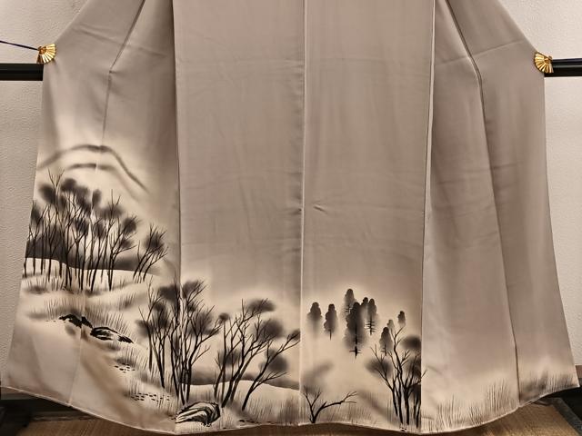平和屋着物■訪問着 手描き 正絹 逸品 BAAW6447mz