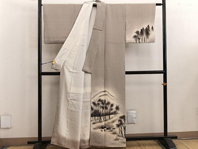 平和屋着物■訪問着 手描き 正絹 逸品 BAAW6447mz
