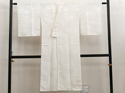 平和屋着物■長襦袢　袷　流水花文　白色　洗える着物　BAAW6453mz