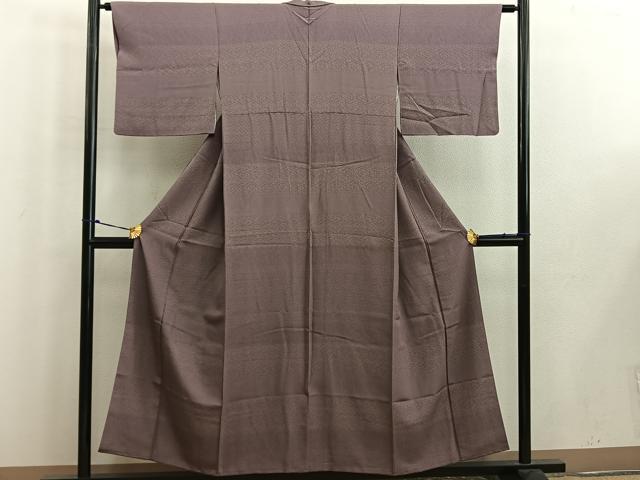 平和屋着物■江戸小紋 横段文 正絹 逸品 BAAW6455mz