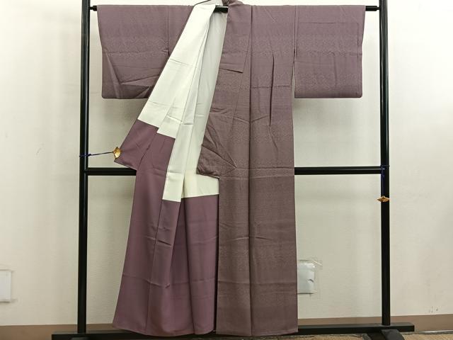 平和屋着物■江戸小紋 横段文 正絹 逸品 BAAW6455mz
