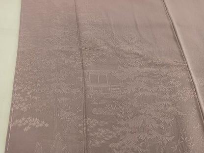 平和屋着物■豪華色留袖　樹林風景文　宍色　正絹　逸品　未使用　BAAW6461mz