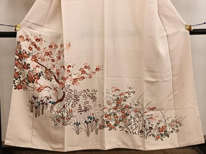 平和屋着物■訪問着 作家物 枝桜花文 金彩 正絹 逸品 BAAW6464mz